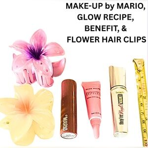 Beauty Bundle Benefit Mascara, Glow Recipe eye cream, Makeup by Mario Lip Balm